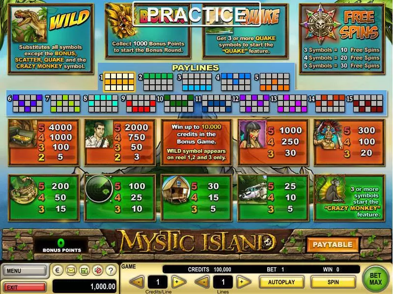 Mystic Island Slots made by GTECH - Info and Rules