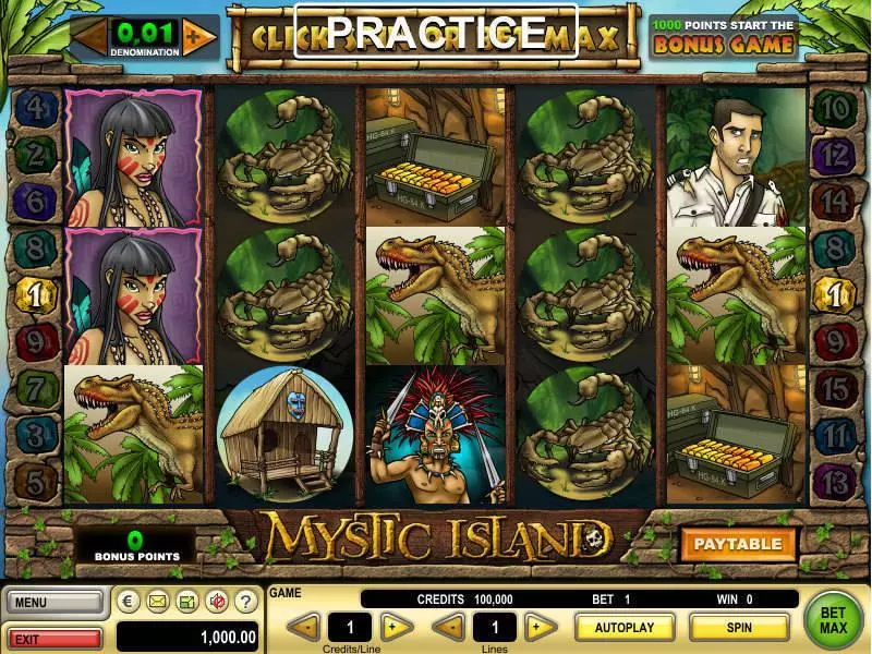 Mystic Island Slots made by GTECH - Main Screen Reels