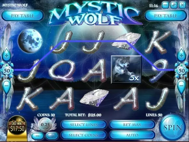 Mystic Wolf Slots made by Rival - Main Screen Reels
