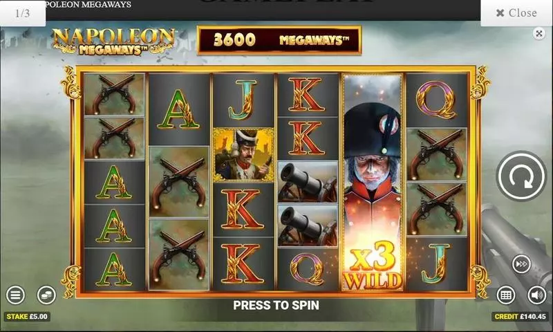 Napoleon  Slots made by Blueprint Gaming - Main Screen Reels