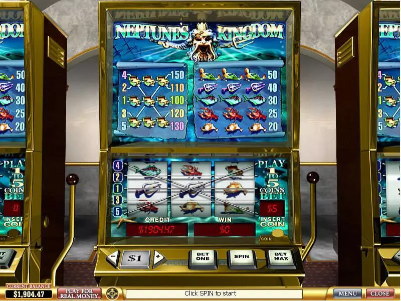 Neptunes Kingdom Slots made by PlayTech - Main Screen Reels