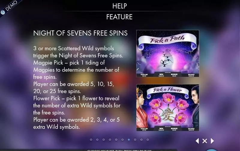 Night of Sevens Slots made by Genesis - Info and Rules