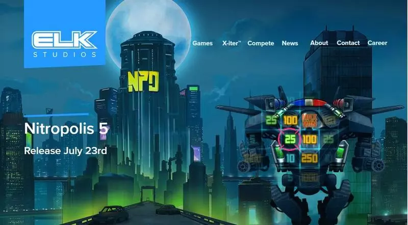 Nitropolis 5 Slots made by Elk Studios - Introduction Screen