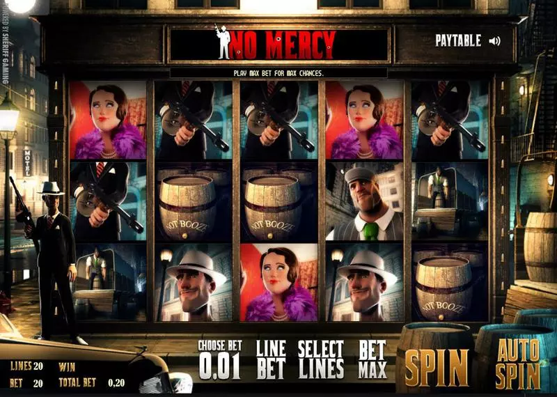 No Mercy Slots made by Sheriff Gaming - Main Screen Reels