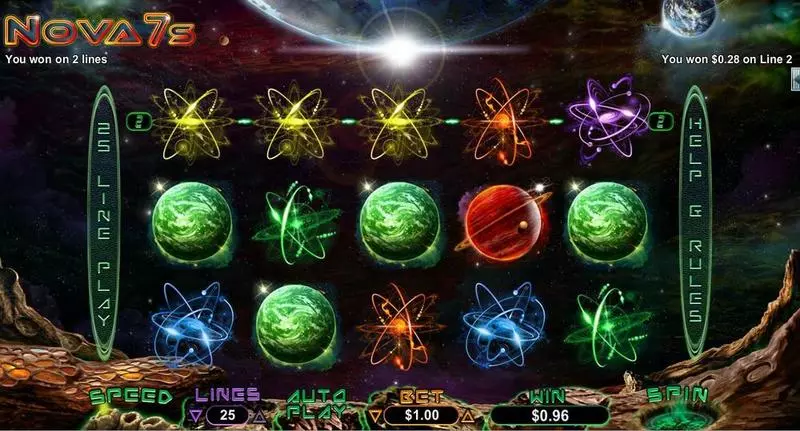 Nova 7's Slots made by RTG - Main Screen Reels