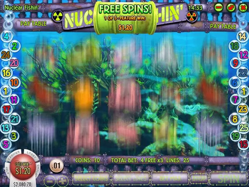 Nuclear Fishin Slots made by Rival - Bonus 2