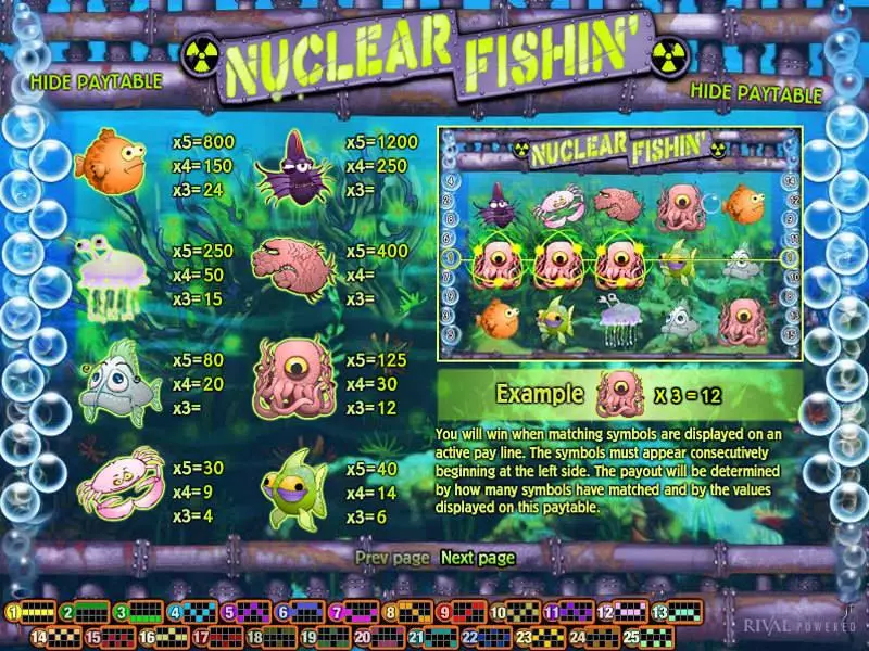 Nuclear Fishin Slots made by Rival - Info and Rules