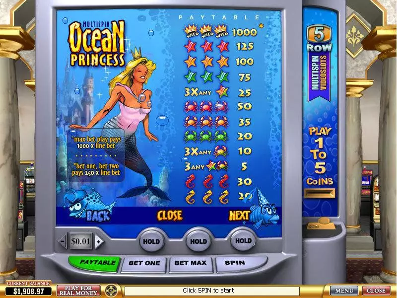 Ocean Princess Slots made by PlayTech - Info and Rules