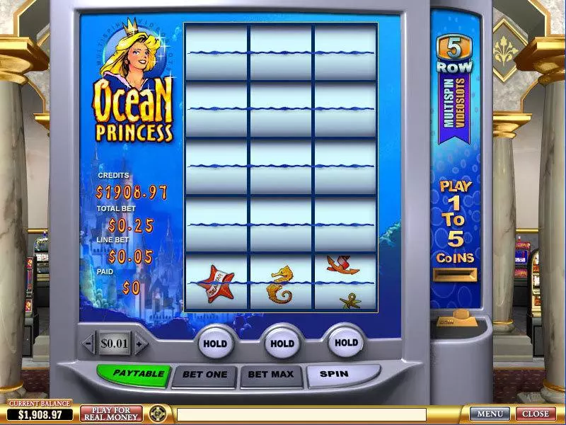 Ocean Princess Slots made by PlayTech - Main Screen Reels