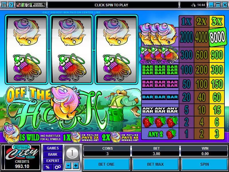 Off the Hook Slots made by Microgaming - Main Screen Reels