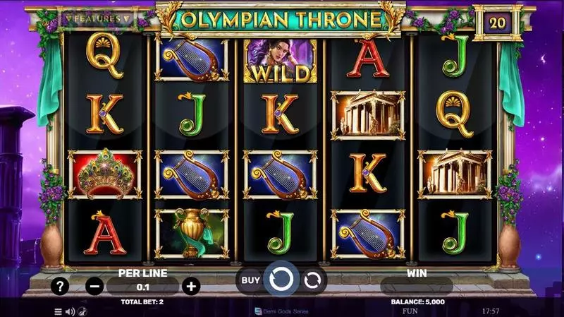 Olympian Throne Slots made by Spinomenal - Main Screen Reels