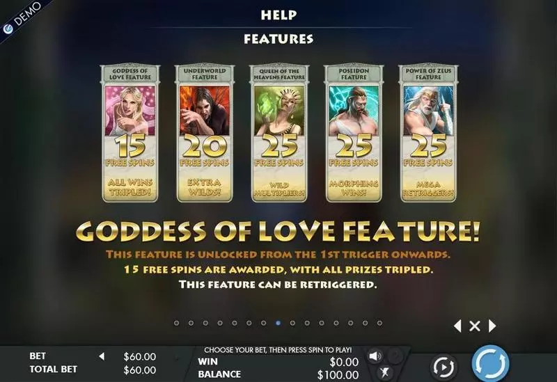 Olympus Slots made by Genesis - Info and Rules