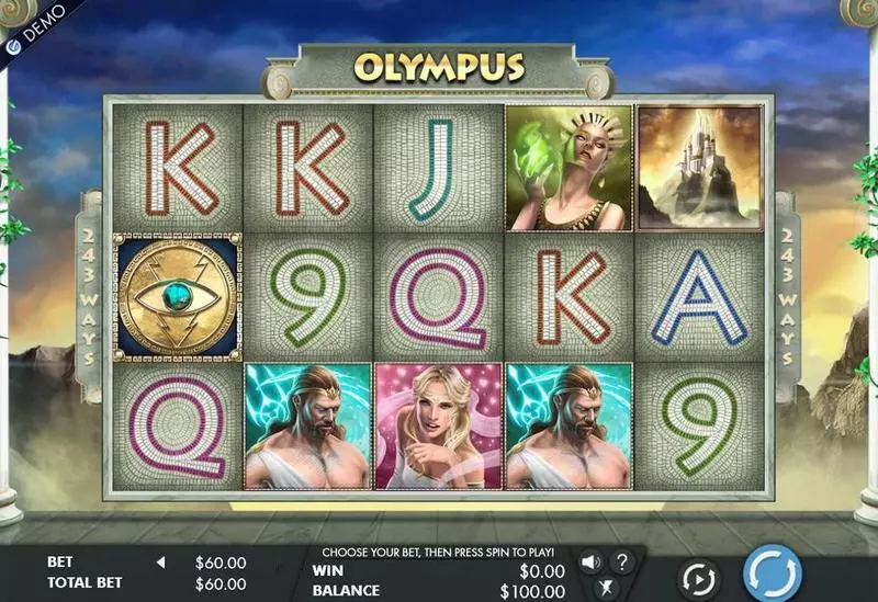 Olympus Slots made by Genesis - Main Screen Reels