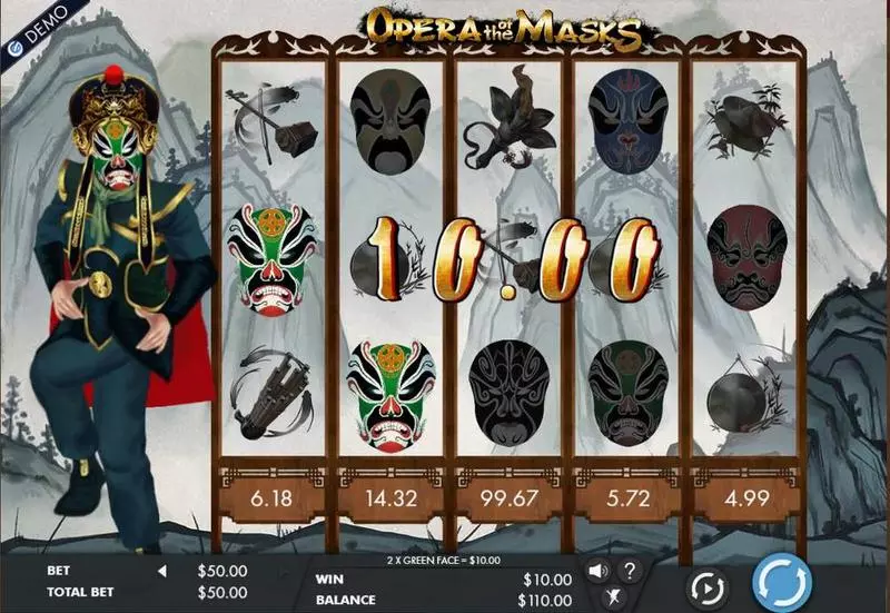 Opera of the Masks Slots made by Genesis - Introduction Screen