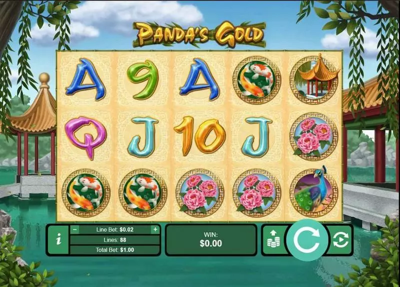 Panda's Gold Slots made by RTG - Main Screen Reels