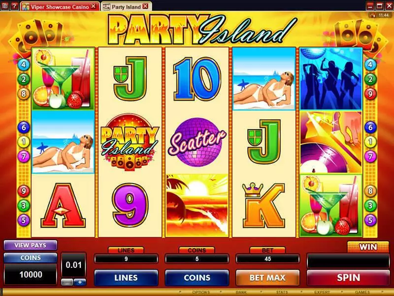 Party Island Slots made by Microgaming - Main Screen Reels