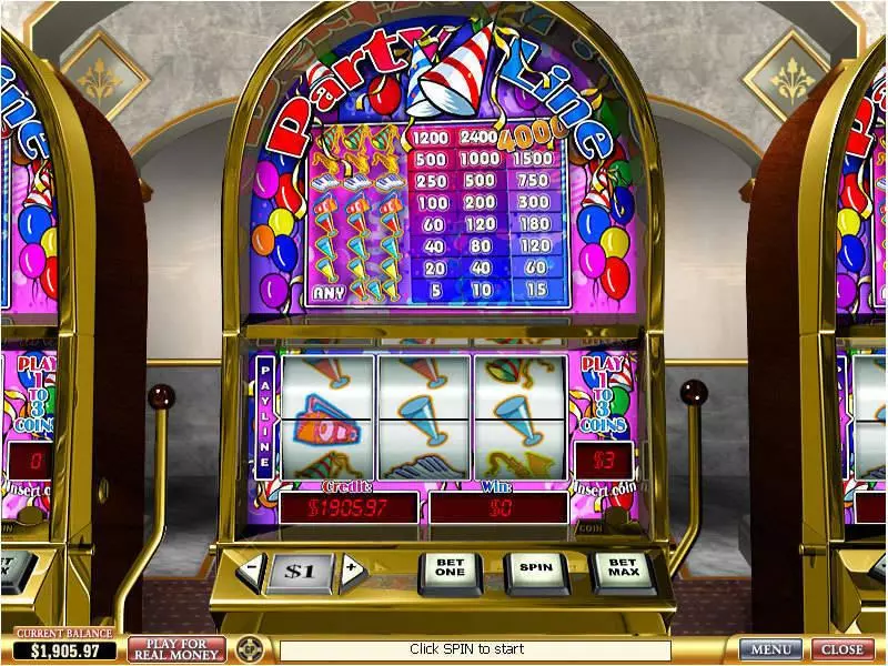 Party Line Slots made by PlayTech - Main Screen Reels