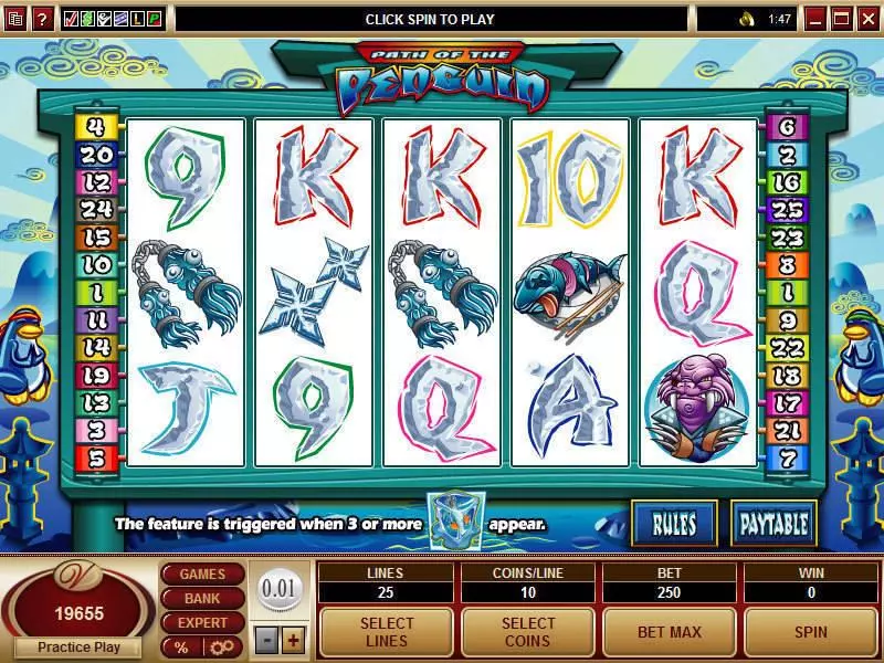 Path of the Penguin Slots made by Microgaming - Main Screen Reels