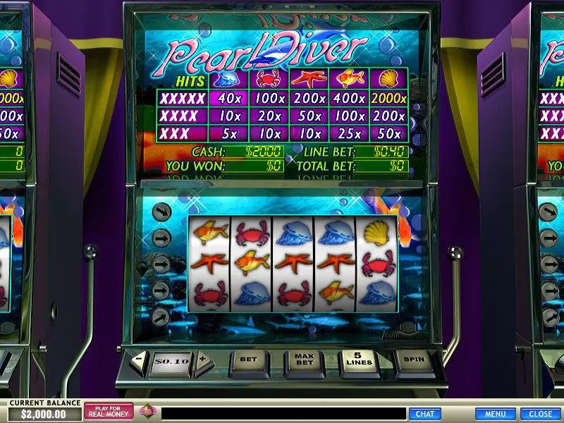 Pearl Diver Slots made by PlayTech - Main Screen Reels