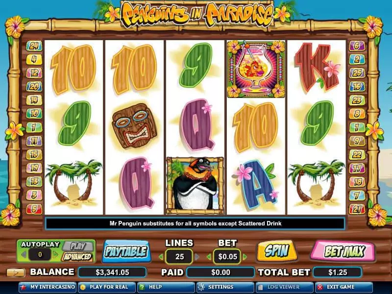 Penguins in Paradise Slots made by CryptoLogic - Main Screen Reels