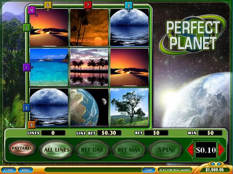 Perfect Planet Slots made by PlayTech - Main Screen Reels
