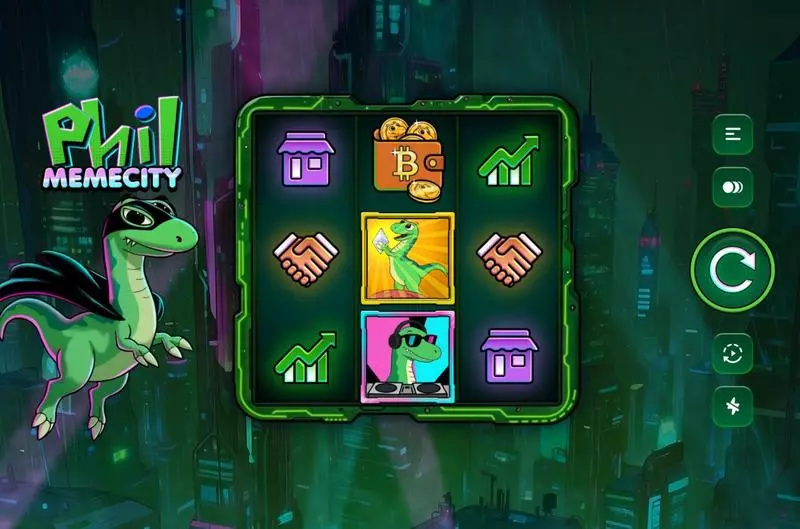 Phil Memecity Slots made by TrueLab Games - Main Screen Reels