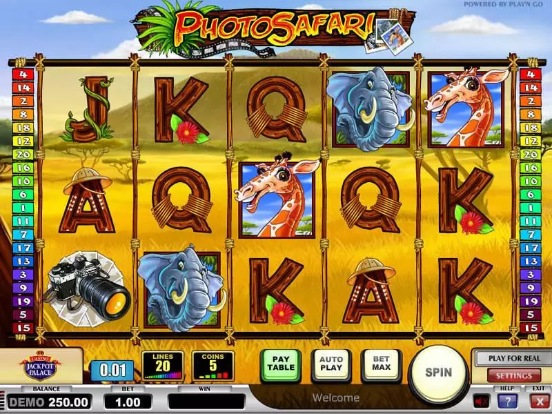 Photo Safari Slots made by Play'n GO - Main Screen Reels