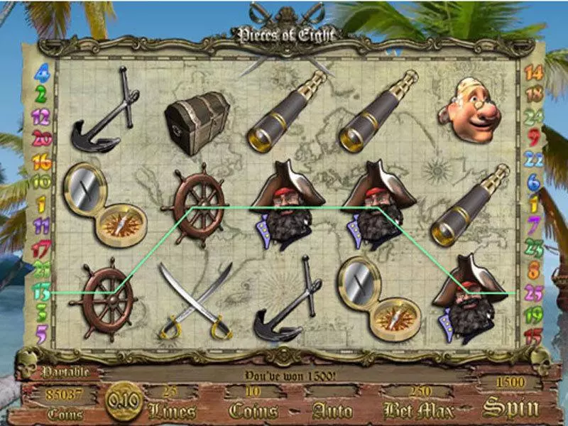 Pieces of Eight Slots made by Saucify - Main Screen Reels
