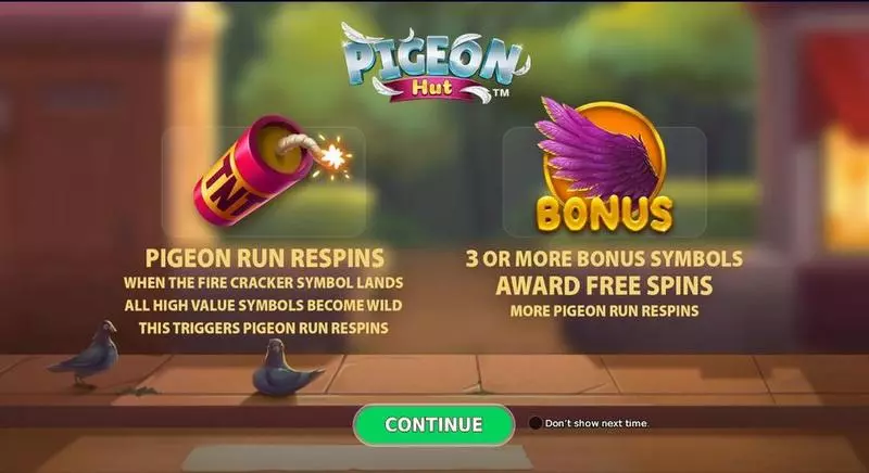 Pigeon Hut Slots made by StakeLogic - Introduction Screen