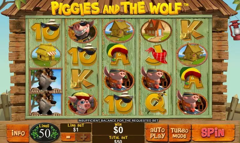 Piggies and the Wolf Slots made by PlayTech - Main Screen Reels