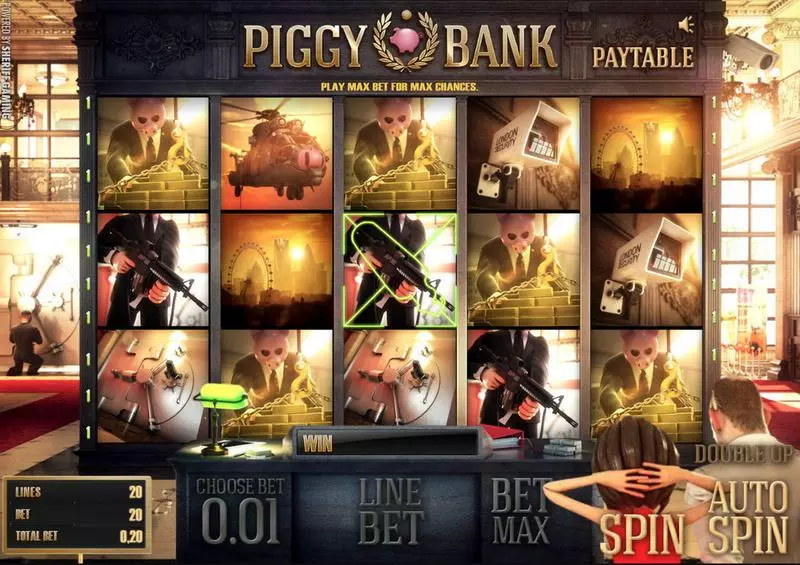 Piggy Bank Slots made by Sheriff Gaming - Main Screen Reels