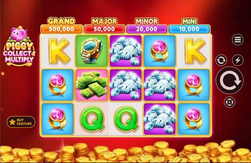 Piggy Collect & Multiply Slots made by Apparat Gaming - Main Screen Reels