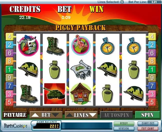 Piggy Payback Slots made by bwin.party - Main Screen Reels