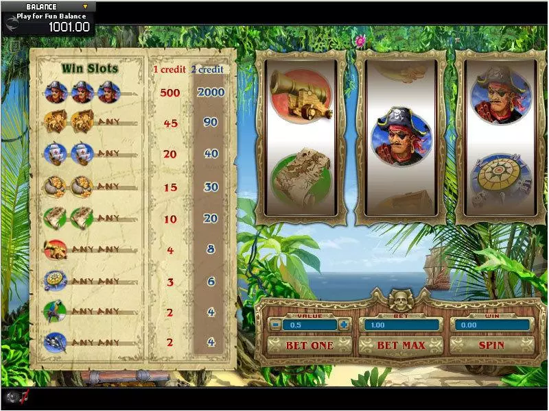 Pirate Slots made by GamesOS - Main Screen Reels
