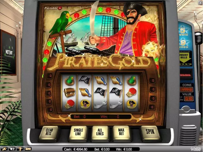 Pirates Gold Slots made by NetEnt - Main Screen Reels