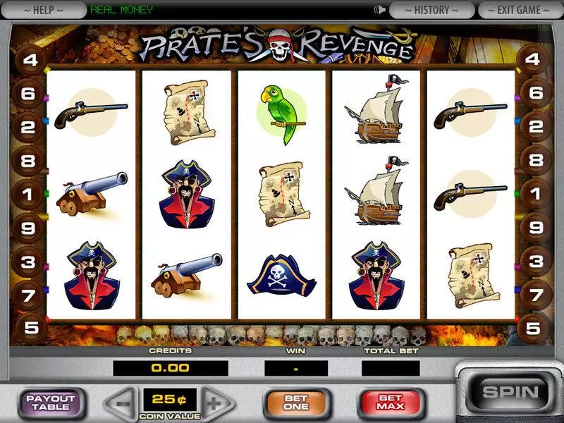 Pirate's Revenge Slots made by DGS - Main Screen Reels