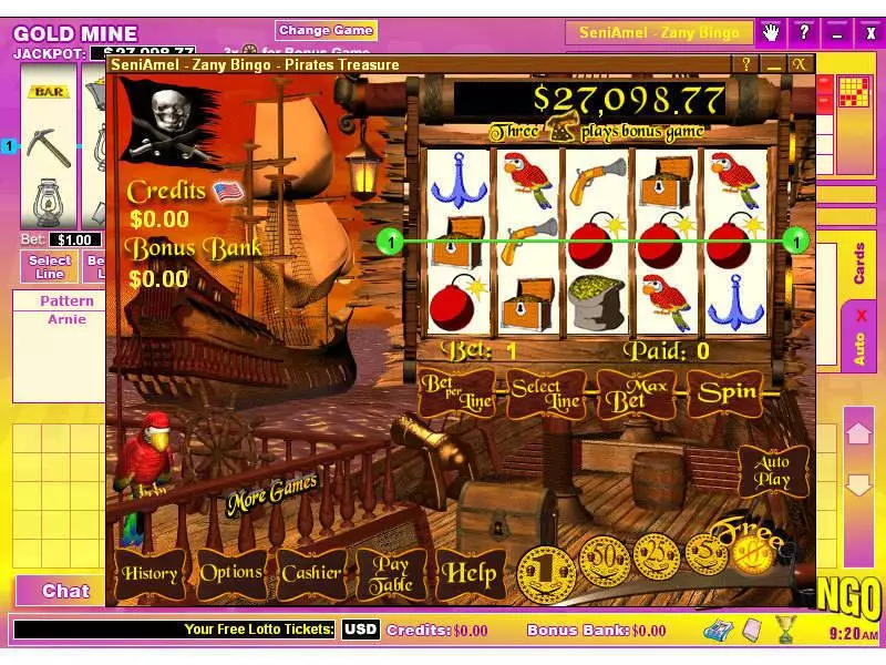 Pirate's Treasure Slots made by Byworth - Main Screen Reels