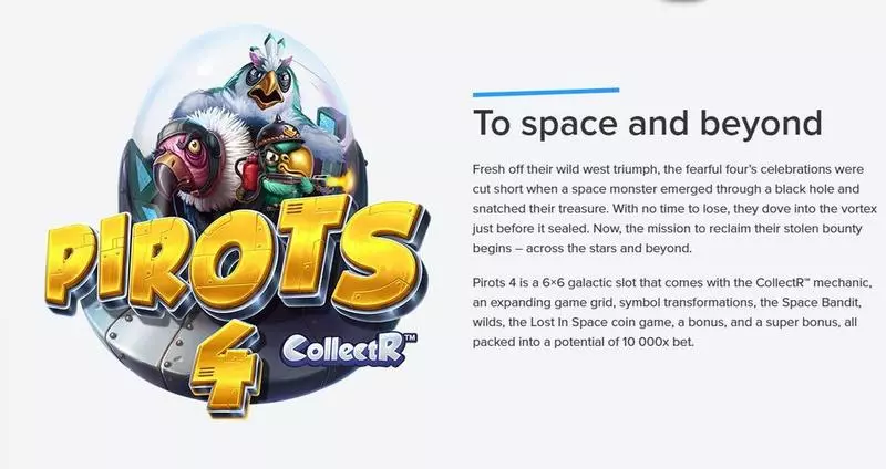 Pirots 4 Slots made by Elk Studios - Introduction Screen