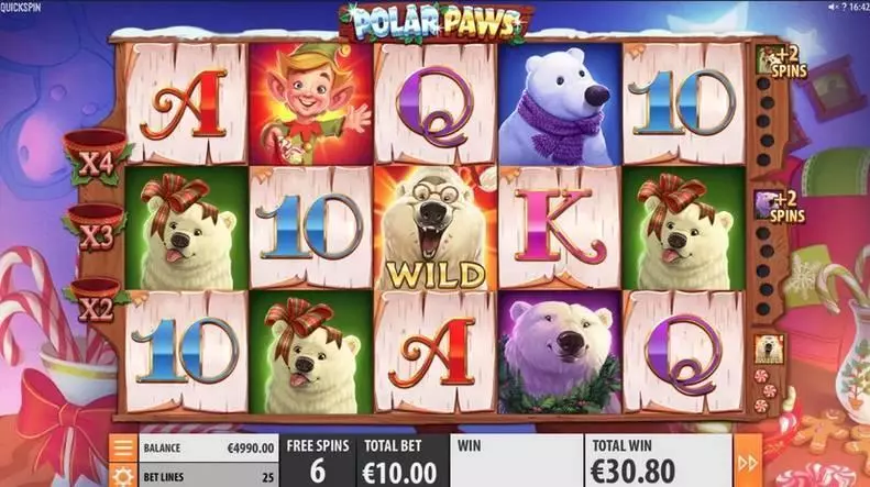 Polar Paws Slots made by Quickspin - Main Screen Reels