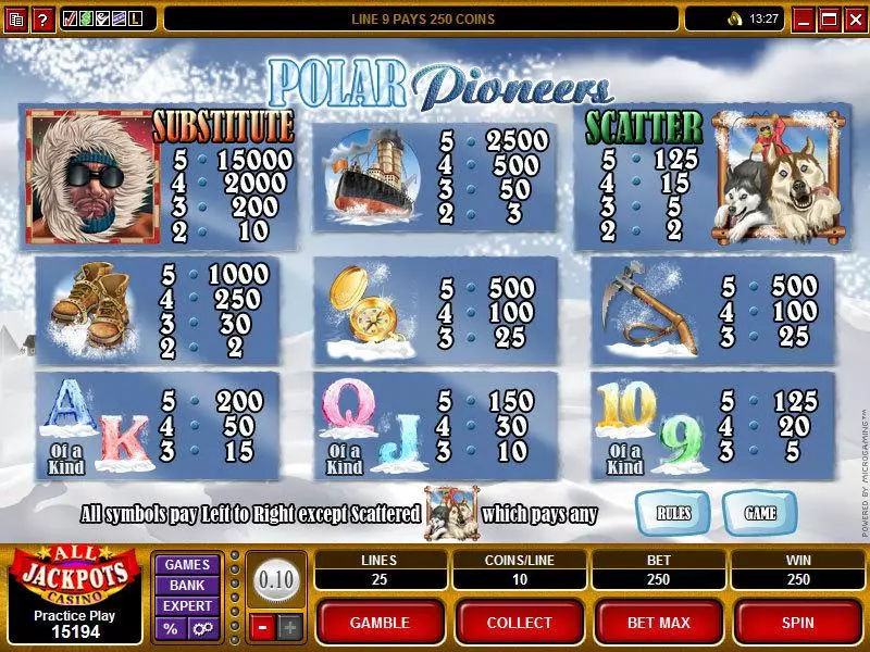 Polar Pioneers Slots made by Microgaming - Info and Rules