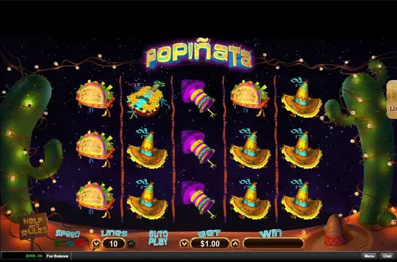Popinata Slots made by RTG - Main Screen Reels