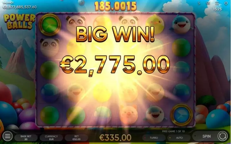 Power Balls Slots made by Endorphina - Winning Screenshot