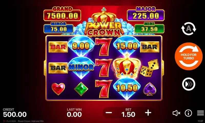 Power Crown Hold And Win Slots made by Playson - Main Screen Reels