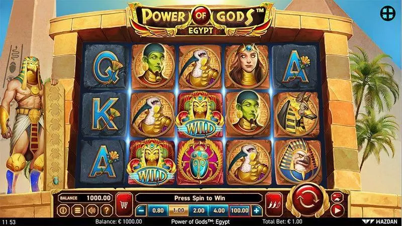 Power of Gods: Egypt Slots made by Wazdan - Main Screen Reels