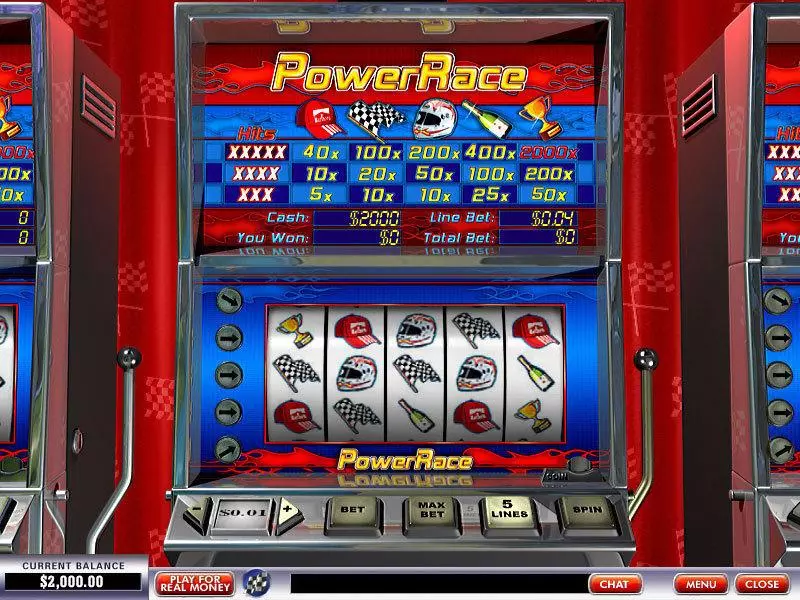 Power Race Slots made by PlayTech - Main Screen Reels