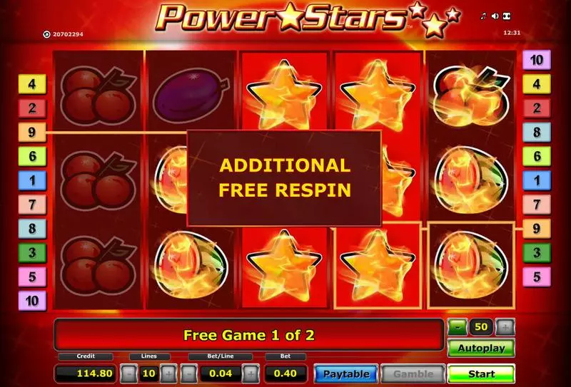 Power Stars Slots made by Novomatic - Bonus 2