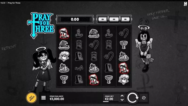 Pray for Free Slots made by Hacksaw Gaming - Main Screen Reels