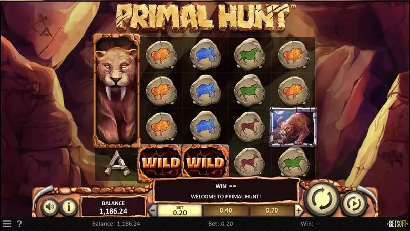 Primal Hunt Slots made by BetSoft - Main Screen Reels