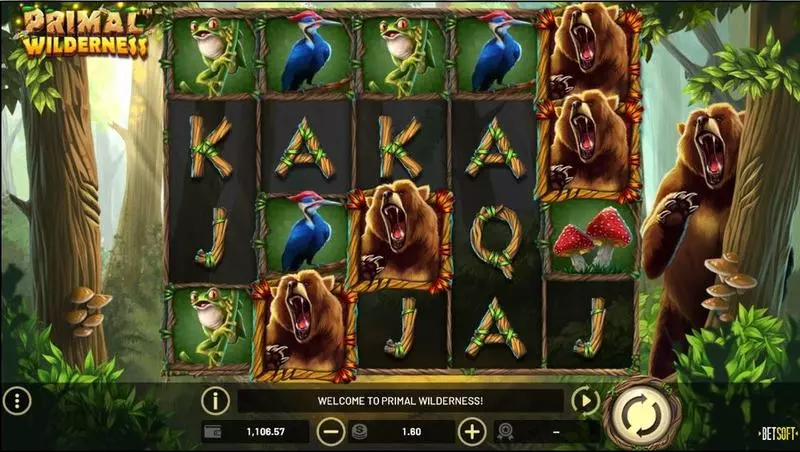 Primal Wilderness  Slots made by BetSoft - Main Screen Reels