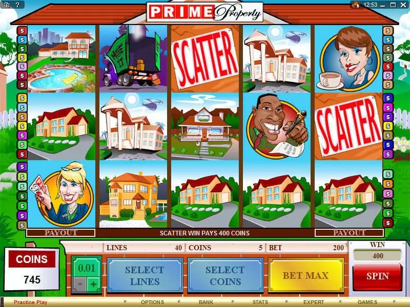 Prime Property Slots made by Microgaming - Main Screen Reels